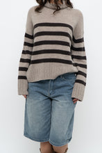 Load image into Gallery viewer, BANANA REPUBLIC x Brown Striped Cashmere Turtleneck (XS-M)