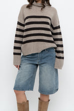 Load image into Gallery viewer, BANANA REPUBLIC x Brown Striped Cashmere Turtleneck (XS-M)