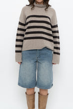 Load image into Gallery viewer, BANANA REPUBLIC x Brown Striped Cashmere Turtleneck (XS-M)