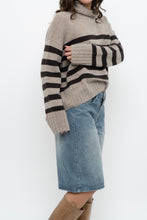 Load image into Gallery viewer, BANANA REPUBLIC x Brown Striped Cashmere Turtleneck (XS-M)