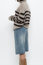 Load image into Gallery viewer, BANANA REPUBLIC x Brown Striped Cashmere Turtleneck (XS-M)