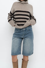 Load image into Gallery viewer, BANANA REPUBLIC x Brown Striped Cashmere Turtleneck (XS-M)