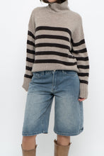 Load image into Gallery viewer, BANANA REPUBLIC x Brown Striped Cashmere Turtleneck (XS-M)