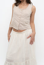 Load image into Gallery viewer, Vintage x GUESS JEANS Beige Eyelette Cotton Tank (S)