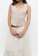 Load image into Gallery viewer, Vintage x GUESS JEANS Beige Eyelette Cotton Tank (S)