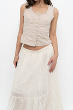 Load image into Gallery viewer, Vintage x GUESS JEANS Beige Eyelette Cotton Tank (S)