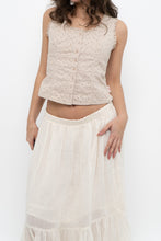 Load image into Gallery viewer, Vintage x GUESS JEANS Beige Eyelette Cotton Tank (S)