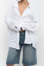 Load image into Gallery viewer, 4OUR DREAMERS x White Cotton Textured Oversized Buttonup (XS-XL)