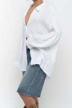 Load image into Gallery viewer, 4OUR DREAMERS x White Cotton Textured Oversized Buttonup (XS-XL)