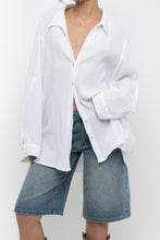 Load image into Gallery viewer, 4OUR DREAMERS x White Cotton Textured Oversized Buttonup (XS-XL)