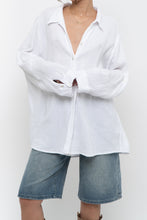Load image into Gallery viewer, 4OUR DREAMERS x White Cotton Textured Oversized Buttonup (XS-XL)