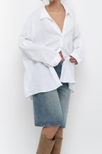 Load image into Gallery viewer, 4OUR DREAMERS x White Cotton Textured Oversized Buttonup (XS-XL)