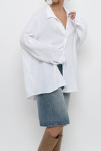 Load image into Gallery viewer, 4OUR DREAMERS x White Cotton Textured Oversized Buttonup (XS-XL)