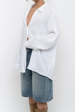Load image into Gallery viewer, 4OUR DREAMERS x White Cotton Textured Oversized Buttonup (XS-XL)