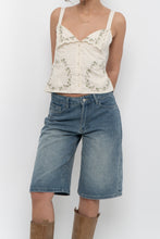 Load image into Gallery viewer, ZARA x Deadstock Beige Floral Embroidered Cotton Tank (S)