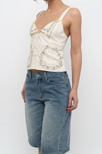 Load image into Gallery viewer, ZARA x Deadstock Beige Floral Embroidered Cotton Tank (S)