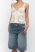 Load image into Gallery viewer, ZARA x Deadstock Beige Floral Embroidered Cotton Tank (S)