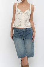 Load image into Gallery viewer, ZARA x Deadstock Beige Floral Embroidered Cotton Tank (S)