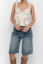 Load image into Gallery viewer, ZARA x Deadstock Beige Floral Embroidered Cotton Tank (S)