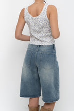 Load image into Gallery viewer, Modern x White, Blue Floral Pointelle Crop (S-L)