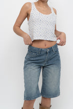Load image into Gallery viewer, Modern x White, Blue Floral Pointelle Crop (S-L)