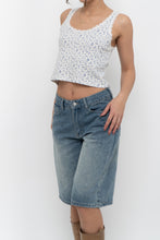 Load image into Gallery viewer, Modern x White, Blue Floral Pointelle Crop (S-L)