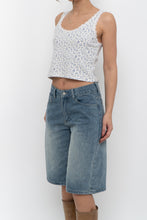 Load image into Gallery viewer, Modern x White, Blue Floral Pointelle Crop (S-L)