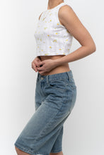 Load image into Gallery viewer, Modern x White, Yellow Floral Pointelle Crop (XS, S)