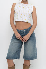 Load image into Gallery viewer, Modern x White, Yellow Floral Pointelle Crop (XS, S)