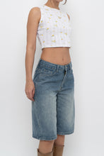 Load image into Gallery viewer, Modern x White, Yellow Floral Pointelle Crop (XS, S)