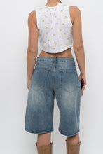 Load image into Gallery viewer, Modern x White, Yellow Floral Pointelle Crop (XS, S)