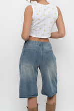 Load image into Gallery viewer, Modern x White, Yellow Floral Pointelle Crop (XS, S)