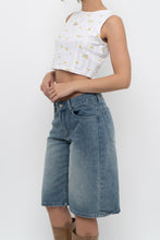 Load image into Gallery viewer, Modern x White, Yellow Floral Pointelle Crop (XS, S)