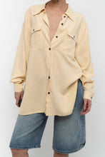 Load image into Gallery viewer, Vintage x EATONS Butter Yellow Silk Blouse (S, M)