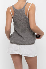 Load image into Gallery viewer, Vintage x Grey Crochet Cotton Tank (XS, S)