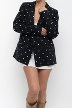 Load image into Gallery viewer, SEZANE x Deadstock Linen, Cotton Polka Dot Blazer (S, M)