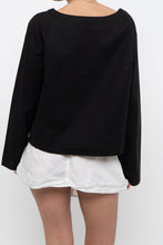 Load image into Gallery viewer, Modern x Black Long Sleeve Linen Top (XS-M)