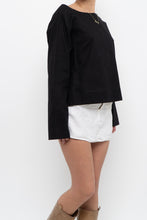 Load image into Gallery viewer, Modern x Black Long Sleeve Linen Top (XS-M)