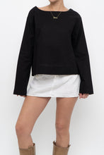 Load image into Gallery viewer, Modern x Black Long Sleeve Linen Top (XS-M)