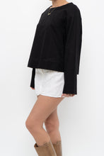 Load image into Gallery viewer, Modern x Black Long Sleeve Linen Top (XS-M)