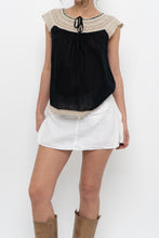 Load image into Gallery viewer, Vintage x LUCKY BRAND Black, Beige Cotton Top (XS, S)