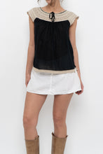 Load image into Gallery viewer, Vintage x LUCKY BRAND Black, Beige Cotton Top (XS, S)
