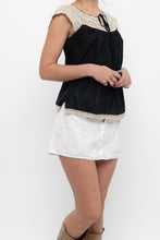 Load image into Gallery viewer, Vintage x LUCKY BRAND Black, Beige Cotton Top (XS, S)