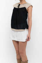 Load image into Gallery viewer, Vintage x LUCKY BRAND Black, Beige Cotton Top (XS, S)