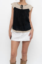Load image into Gallery viewer, Vintage x LUCKY BRAND Black, Beige Cotton Top (XS, S)