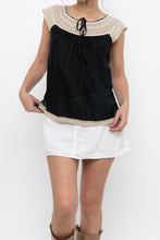 Load image into Gallery viewer, Vintage x LUCKY BRAND Black, Beige Cotton Top (XS, S)