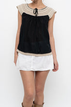 Load image into Gallery viewer, Vintage x LUCKY BRAND Black, Beige Cotton Top (XS, S)