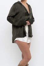 Load image into Gallery viewer, Vintage x JIGSAW Dark Green Silk Blouse (XS-M)
