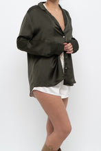 Load image into Gallery viewer, Vintage x JIGSAW Dark Green Silk Blouse (XS-M)