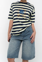 Load image into Gallery viewer, Vintage x Made in Italy x CAPO BIANCO Striped Cotton Tee (XS-M)
